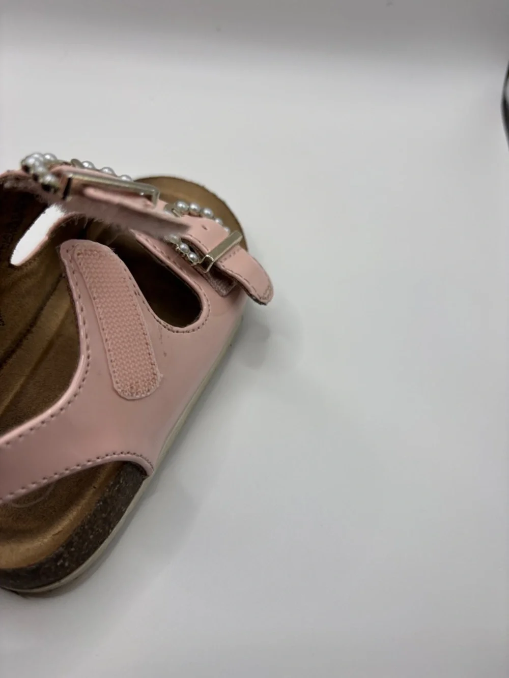 Cat & Jack Pink Patent Pearl Buckle Sandals